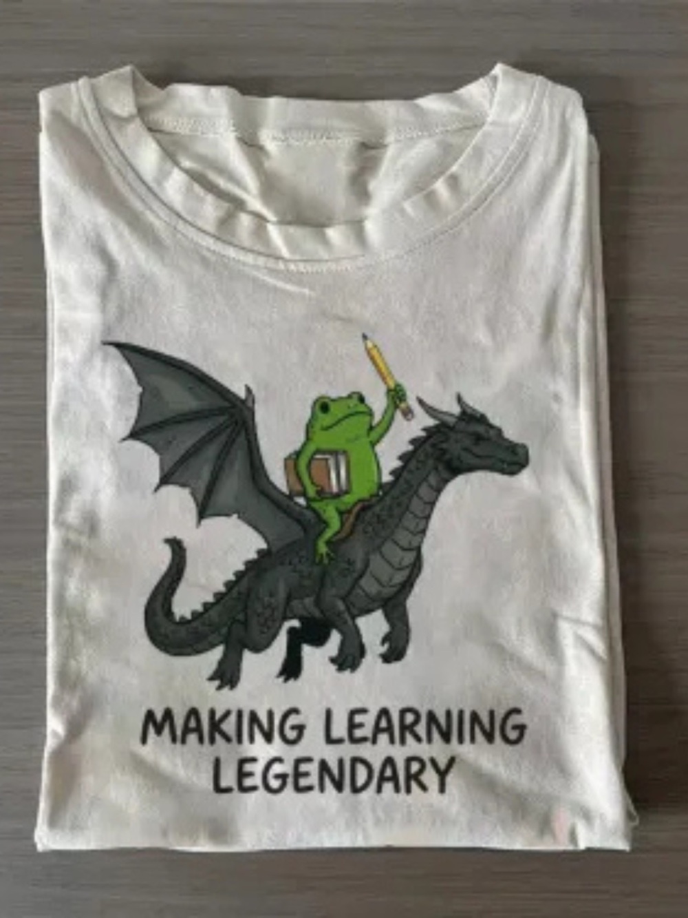 Vintage White Graphic Tee - Making Learning Legendary